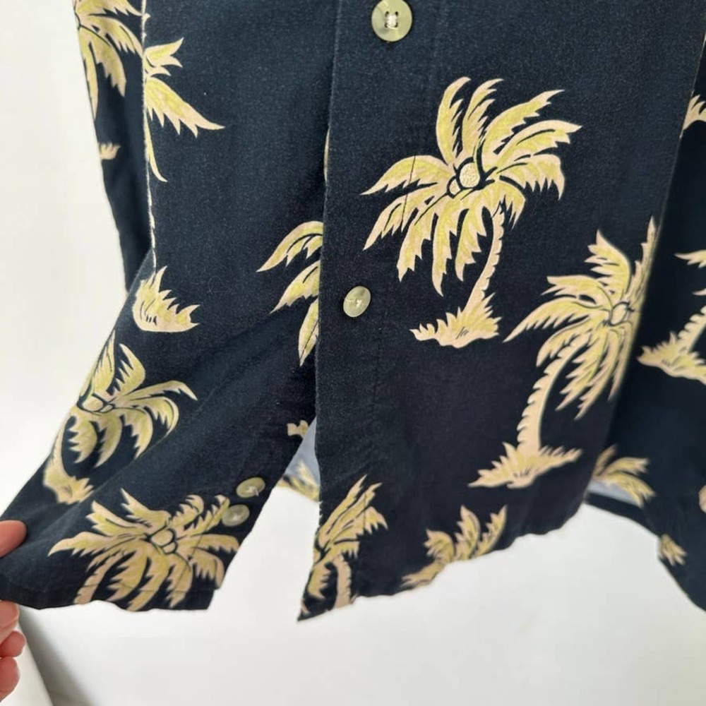 Vintage Hawaiian Shirt Cocktails tiki drinks Palm Trees Cotton Korea midcentury - Picture 6 of 7